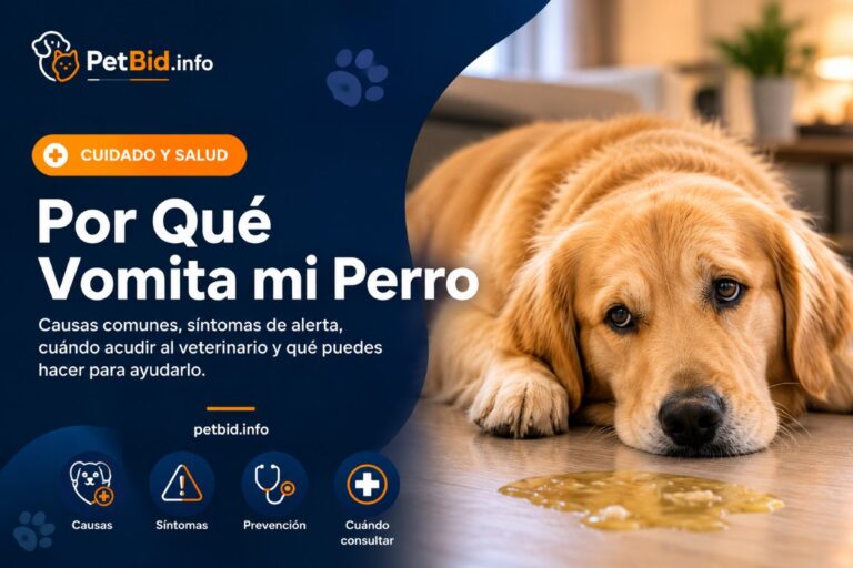 Perro descansando, portada de la guía sobre por qué vomita un perro y cuándo acudir al veterinario